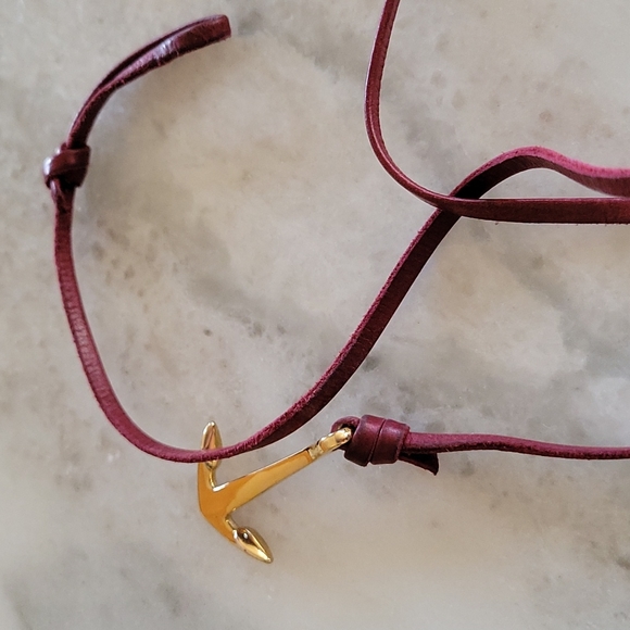 Miansai burgundy leather wrap bracelet - Picture 4 of 11